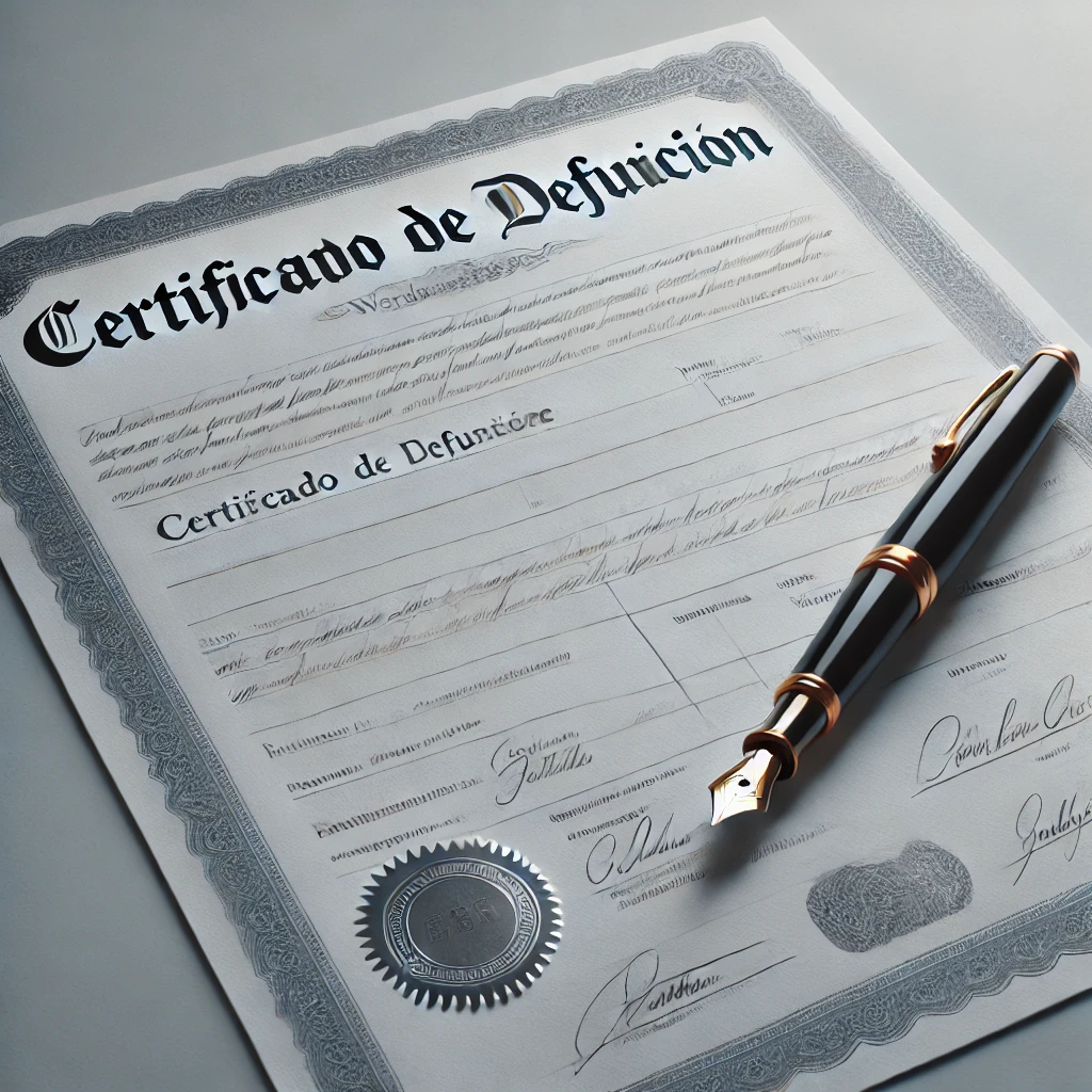 Certificado de defunción